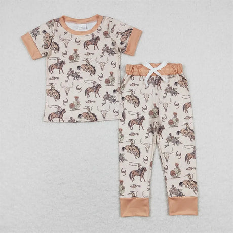 Retro Western Rodeo Horse Children Pyjamas
