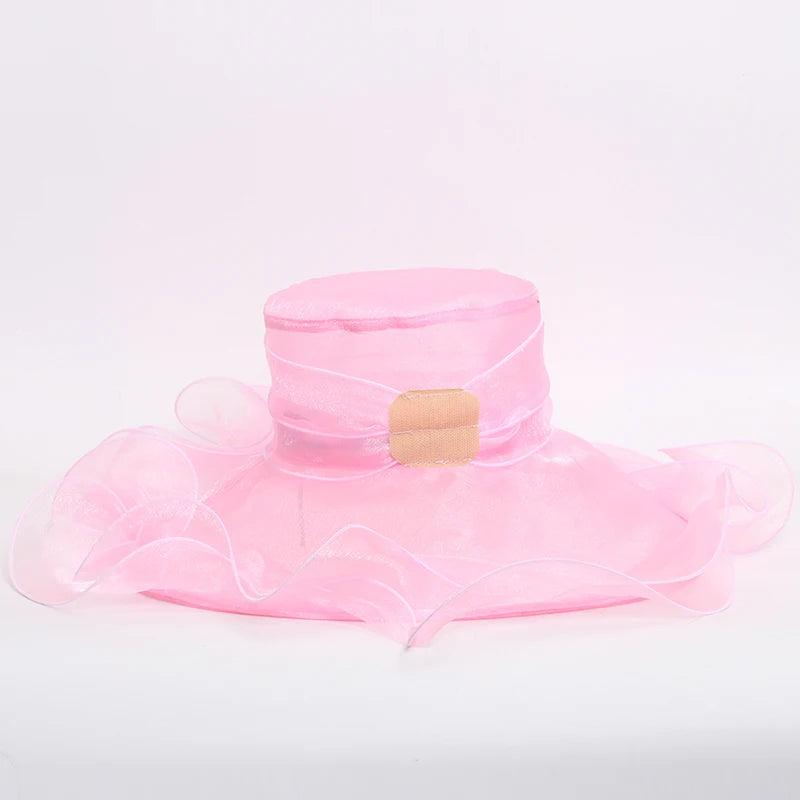 Wide Brim Organza Kentucky Derby Hats Spring Race Season