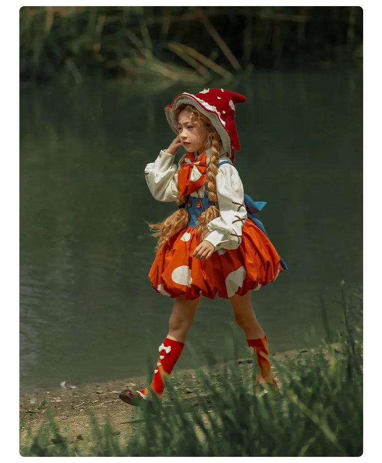 Handmade Little Red Mushroom Costume Set