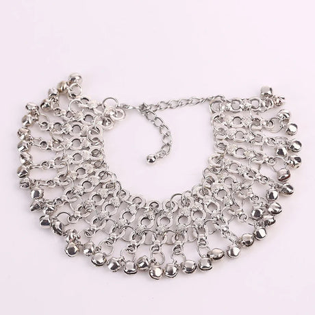 A Pair of Silver Bells Anklet Foot Jewellery