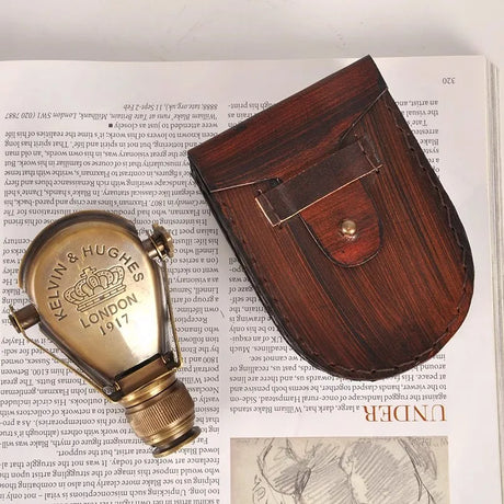 Antique Replica Brass Monocular Desktop Ornament Mini Telescope Brass Home Decor