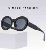 Zebra Stripe Oval Sunglasses