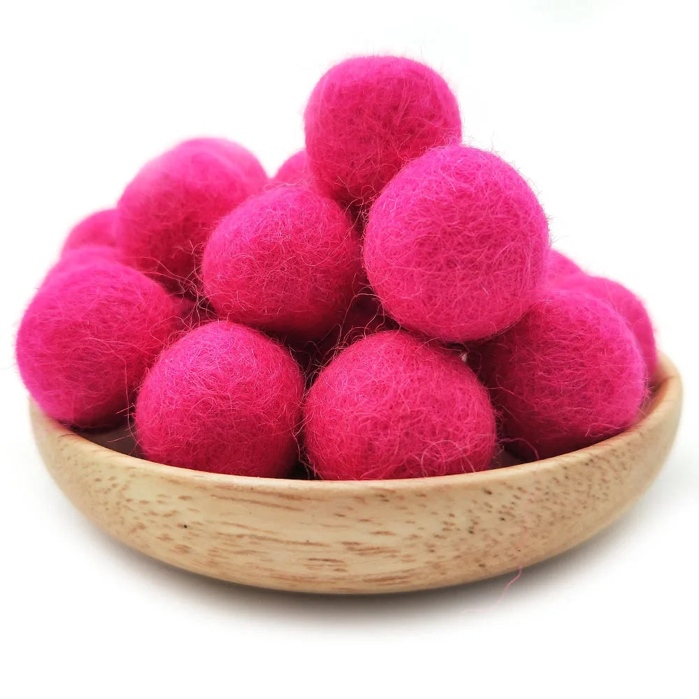 FIFTY 2cm Wool Felt Balls 100% Wool DIY Handmade Craft Supplies
