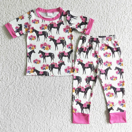 Retro Western Rodeo Horse Children Pyjamas