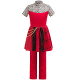 Descendants Cosplay Red Pink Chloe Kids Clothes Halloween Book Week Costumes