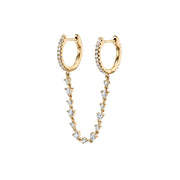 Colourful Zircon Gold Stud Earrings Mix'n'Match