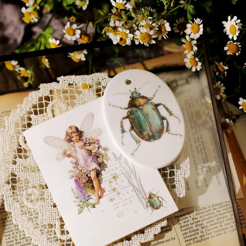 2 Sheet RUB ON Fairy Stickers Junk Journal Craft Transfer Rose Butterfly Stickers DIY Scrapbooking Craft Stickers