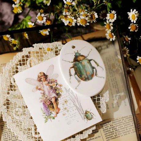 2 Sheet RUB ON Fairy Stickers Junk Journal Craft Transfer Rose Butterfly Stickers DIY Scrapbooking Craft Stickers