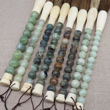 Decorative Pearl and Stone Calligraphy Artist Brushes