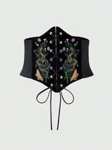 Woodland Velvet Embroidered Waist Belt Ren Fair Wear