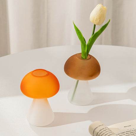 Mushroom Glass Vase Plant Hydroponic Terrarium Vase
