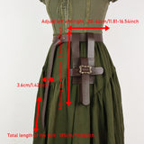 Book Straps 2Pcs Distressed PU Multi-Bind Adjustable Wide Belt Set Medieval Mage Wizard Alchemist Cosplay