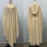 Sparkly Thin Hooded Cloak Cape Dress Stage Performer Cover Up