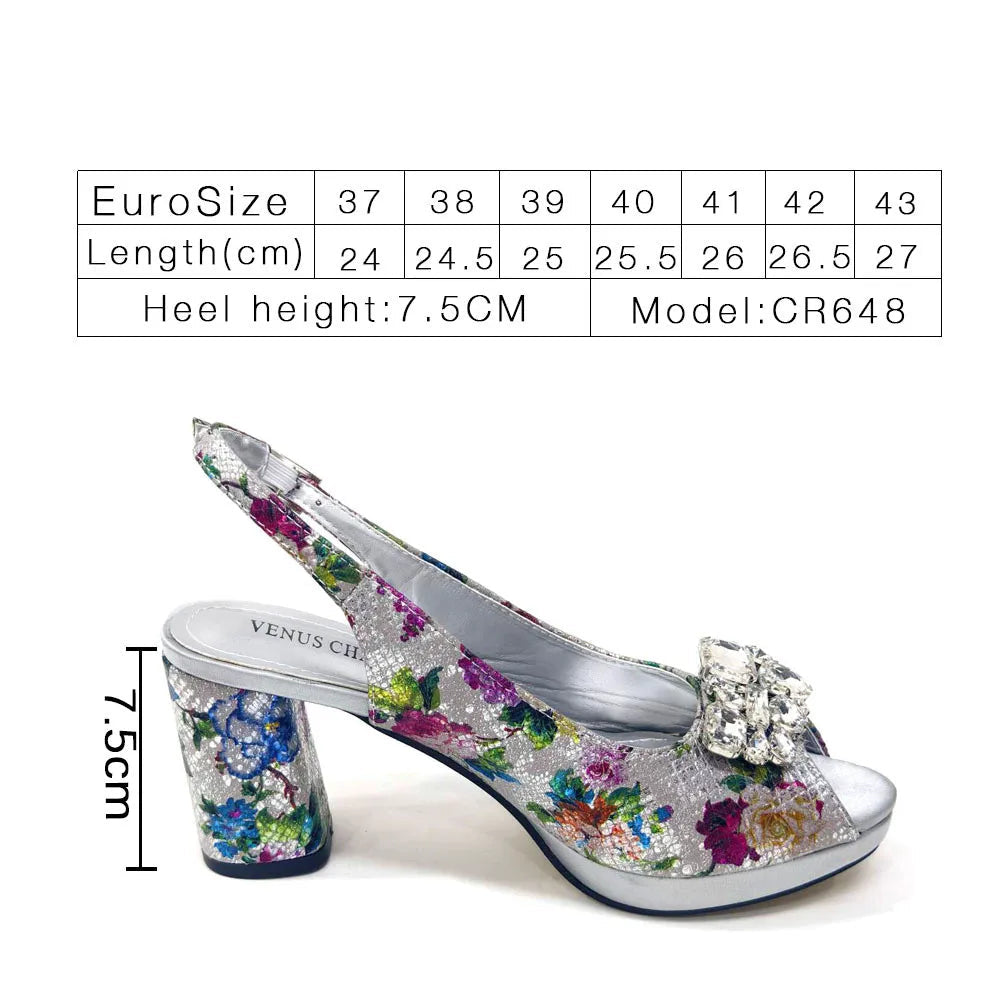 Spring Garden Party Shoes And Matching Bag Set