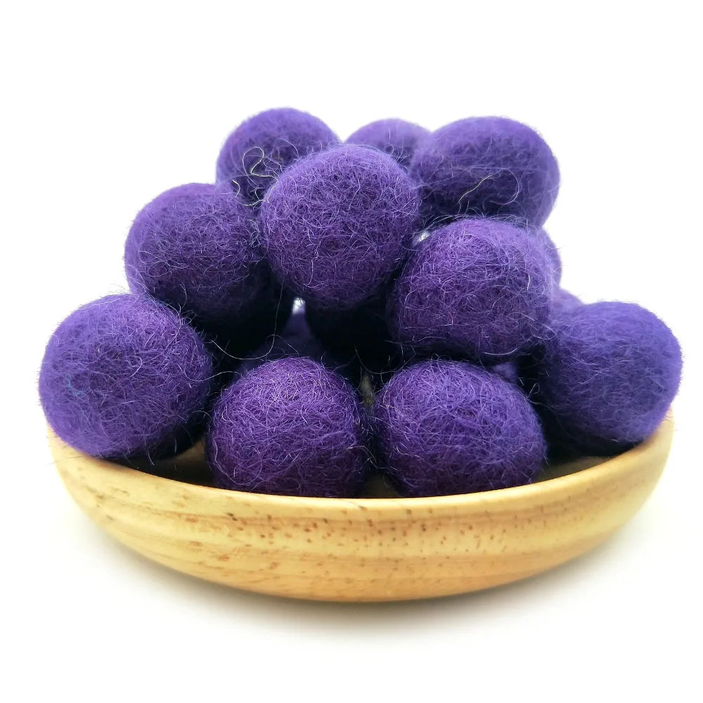FIFTY 2cm Wool Felt Balls 100% Wool DIY Handmade Craft Supplies