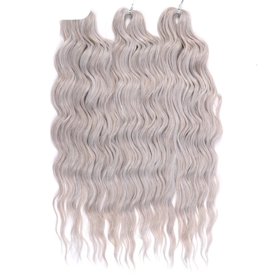 Ombre Rainbow 24 Inch Synthetic Hair Wave Braiding Hair Extensions