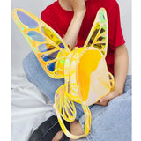 Mini Backpack Butterfly Wings Daypack Holographic Leather