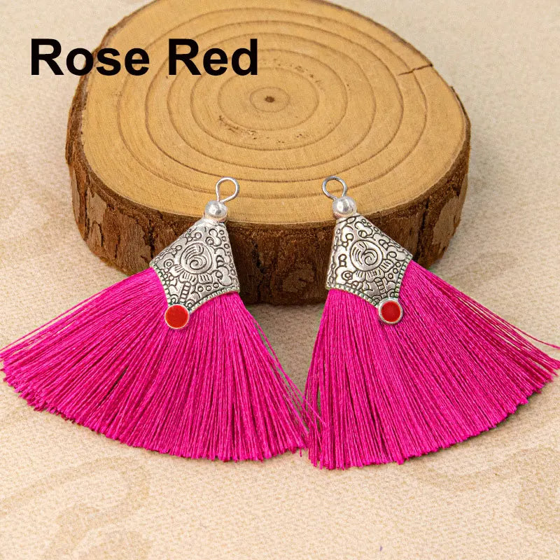 2/4/6Pcs Mini Craft Tassel Handmade Soft Silk Tassel for Earring Jewelry Making DIY Projects Keychain Bookmarks