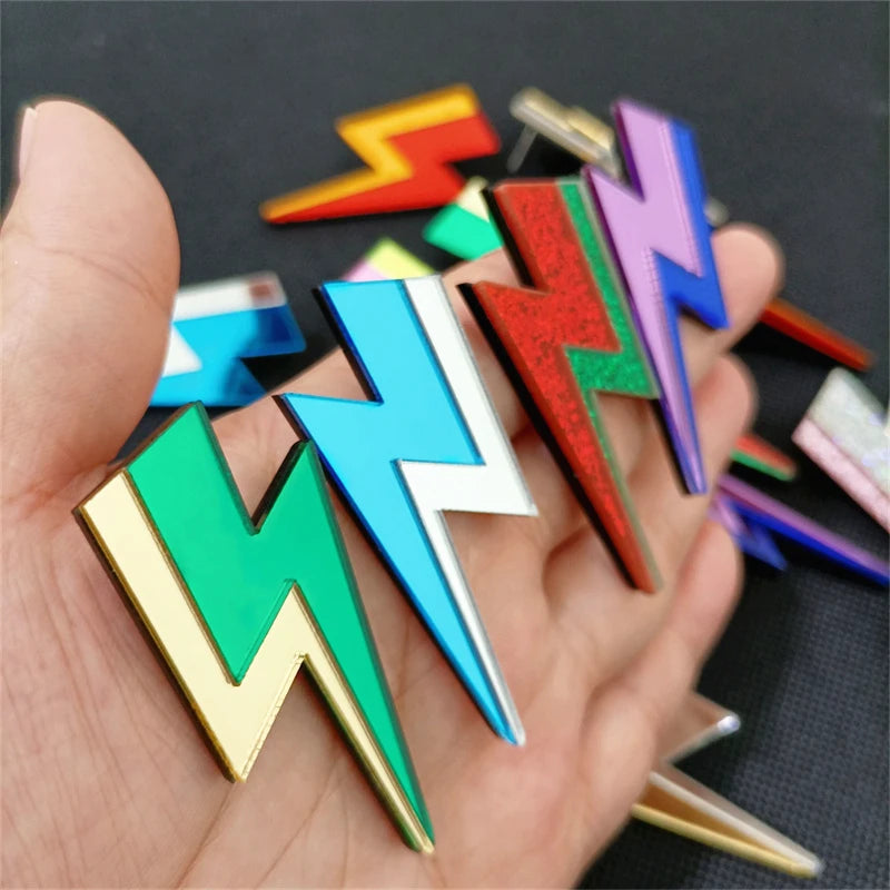 Glitter Lightning Flash Acrylic Stud Earrings