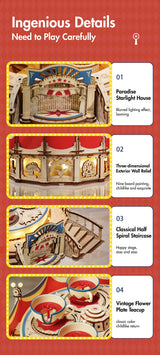 Tilt-A-Whirl Kit DIY Wooden Model Kit