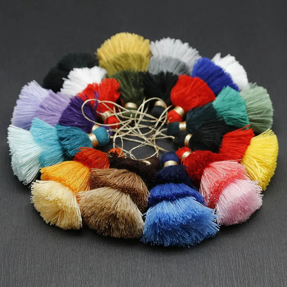 1/2pcs Cotton Tassels for Crafts Tri-Layered Tassels with Hanging Loop for Crafts Jewelry Making Bookmark Clothing  Accessories