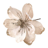 1Pcs 24cm Velvet Artificial Magnolia Christmas Flowers Bouquet Christmas Tree Ornaments Decoration