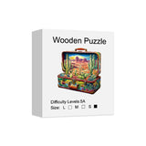 Arizona Adventures Cactus Suitcase Unique Shape Wooden Jigsaw Puzzles