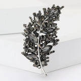 Feather Glass Brooches