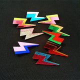 Glitter Lightning Flash Acrylic Stud Earrings