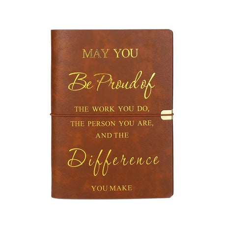 Teacher Colleague Employee Nurse Appreciation Gift 80 Sheets A5 Soft PU Leather Cover Loose-leaf Notebook