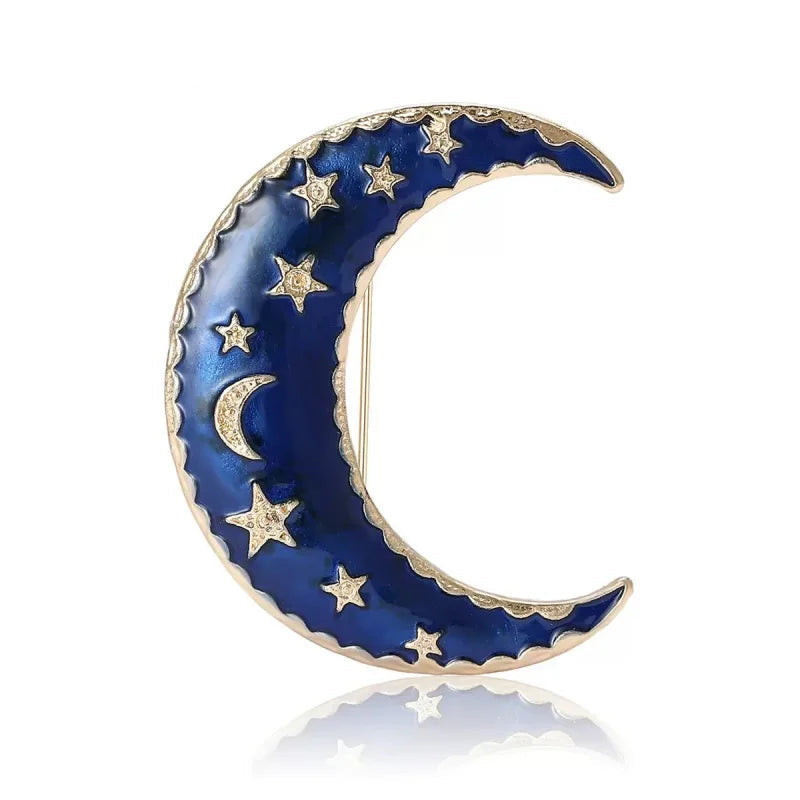 Wizard's Purple Moon Enamel Brooches 2 Colours