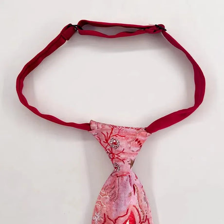 Sacred Heart Necktie Men Women Double Layer Red Knot-free Ties For Shirt Boy Girls Performance