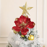 1Pcs 24cm Velvet Artificial Magnolia Christmas Flowers Bouquet Christmas Tree Ornaments Decoration