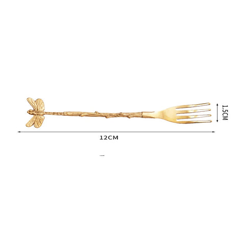 6pcs Stainless Steel Dragonfly Fork Set
