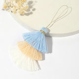 1/2pcs Cotton Tassels for Crafts Tri-Layered Tassels with Hanging Loop for Crafts Jewelry Making Bookmark Clothing  Accessories