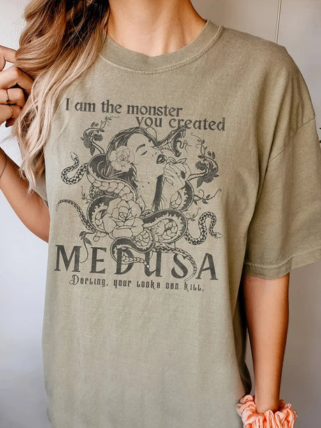 Medusa T-shirt Dark Academia Snake Literary Tee Book Lovers Gift