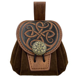 Medieval Pu Leather Belt Waist Coin Purse Drawstring Bag