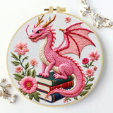Pink Dragon DIY Embroidery Kit for Beginners