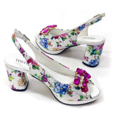 Spring Garden Party Shoes And Matching Bag Set