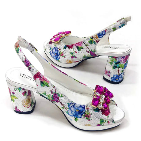 Spring Garden Party Shoes And Matching Bag Set