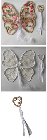 Embroidered Fairy Wings Fairy Wand Photo Props Costume Accessories