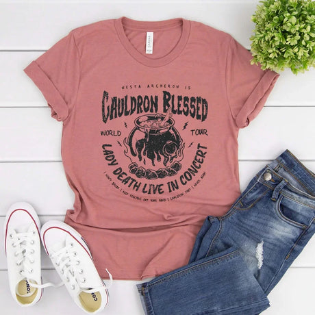 Cauldron Blessed Lady Death T-Shirt Nesta Archeron ACOTAR Book Fan Tee