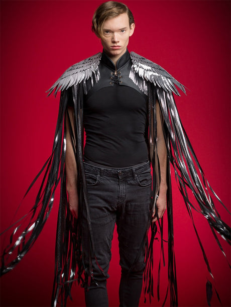 Lassiter's Sequins Long Tassel Wings Unisex Party Cape