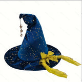 Yellow Bow Star Witch Hat Halloween Costume