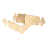 Set of Four Metal Corner Brackets Gold Bronze Photo Frame Furniture Protector + Nails