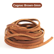 Flat Genuine Leather Cord Rope 3/5mm