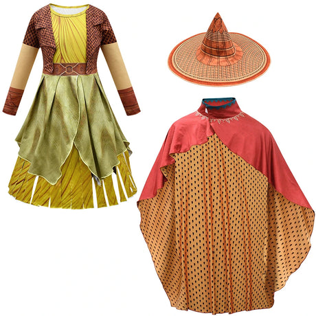Adventure Princess Raya Warrior Girls Outfits Halloween Cosplay Last Dragon Book Week Children's Costume