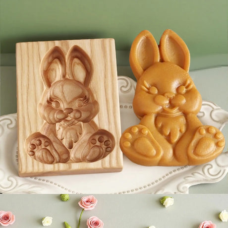 Even More Wooden Cookie Moulds Embossed Biscuit Press Cutter Moulds, Fish, Tiger, Horse, Squirrel, Seasonal