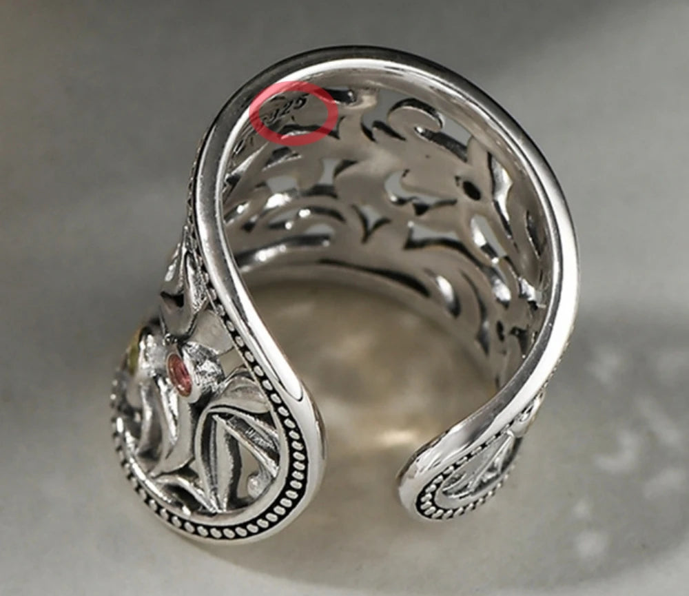 Eternal Garden S925 Sterling Silver Ring Tourmaline