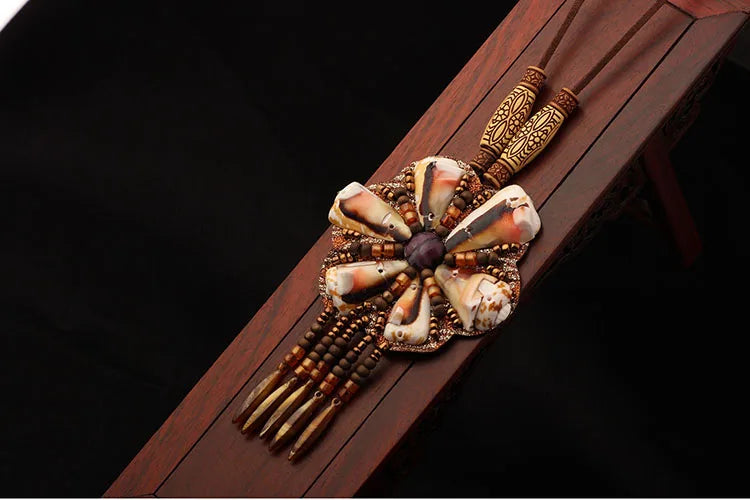 Handmade Beaded Leather Boho Necklaces